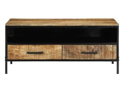 Mesa de Café Marrón 90 x 50 x 40 cm Madera maciza de Mango