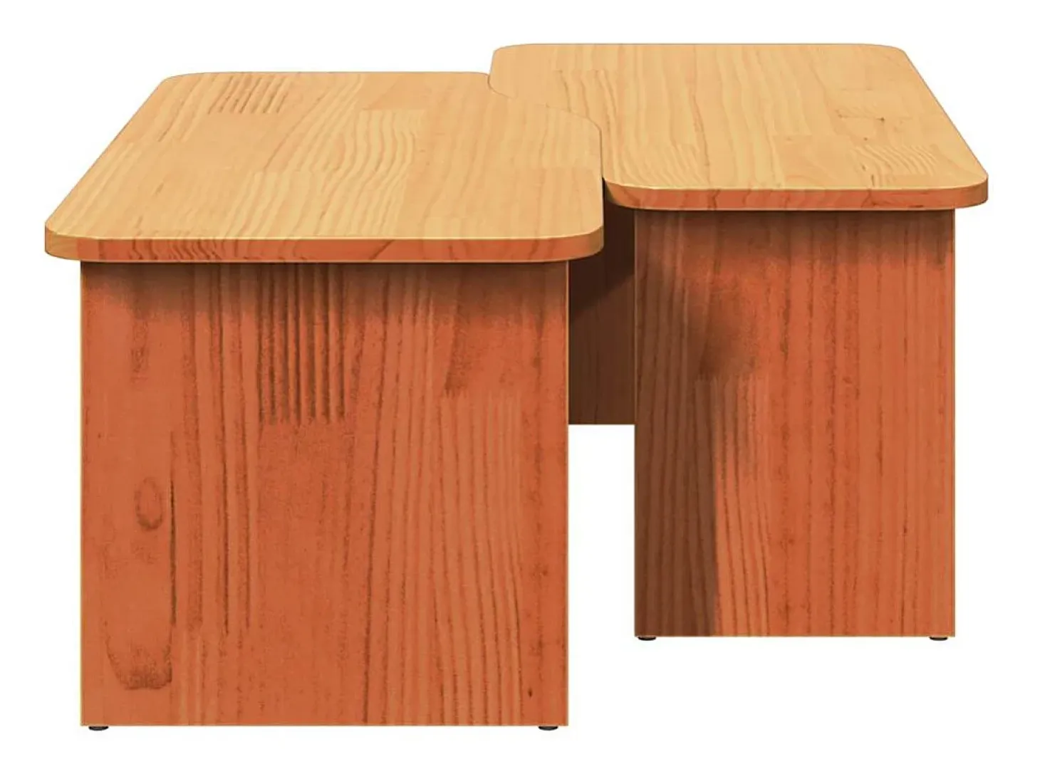 Mesa de Café Marrón cera 100 x 69 x 35.5 cm