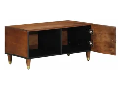 Mesa de Café Marrón miel 80 x 50 x 40 cm madera maciza de mango