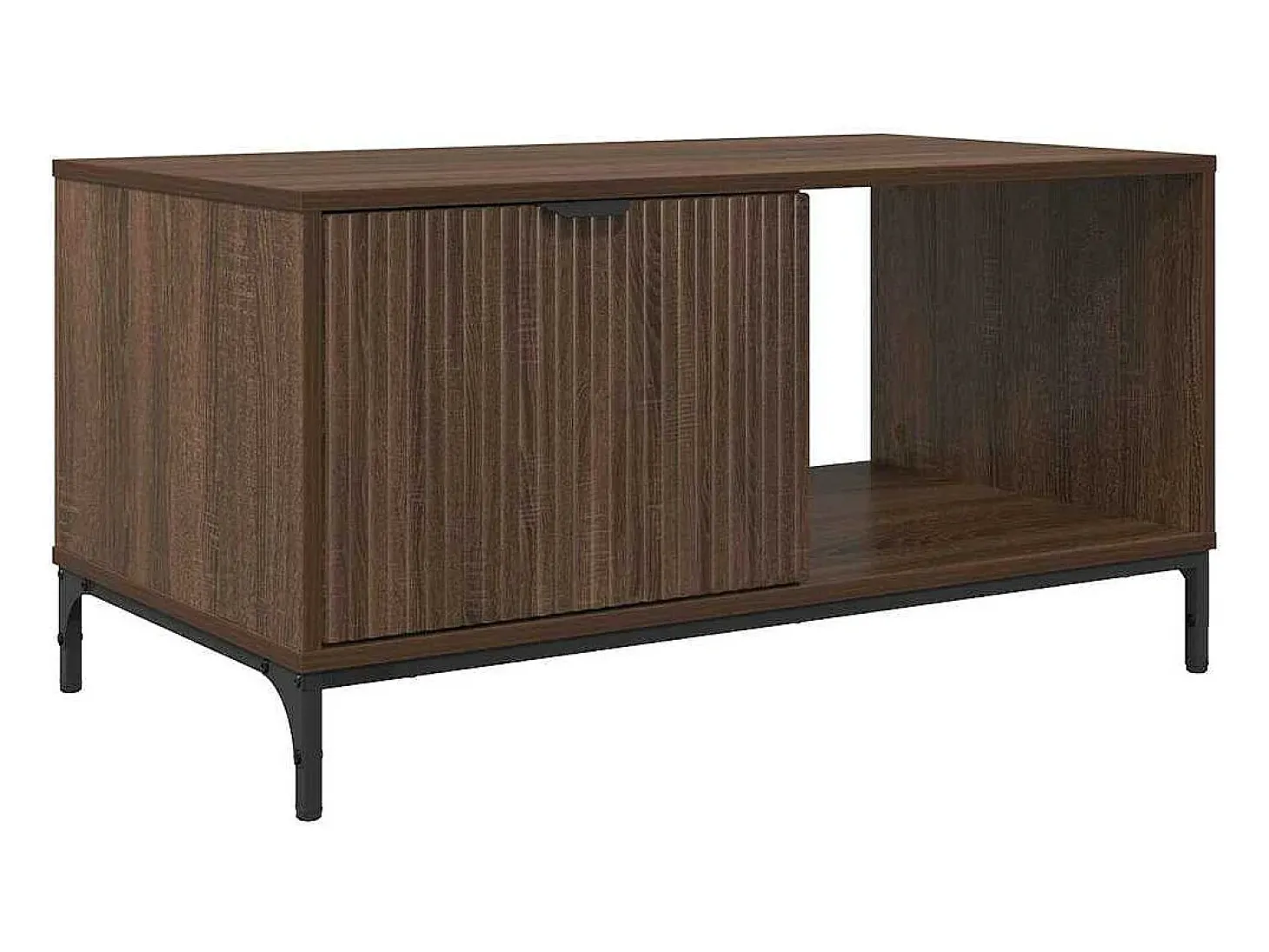 Mesa de Café Marrón roble 90 x 49 x 46 cm Madera contrachapada