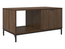 Mesa de Café Marrón roble 90 x 49 x 46 cm Madera contrachapada