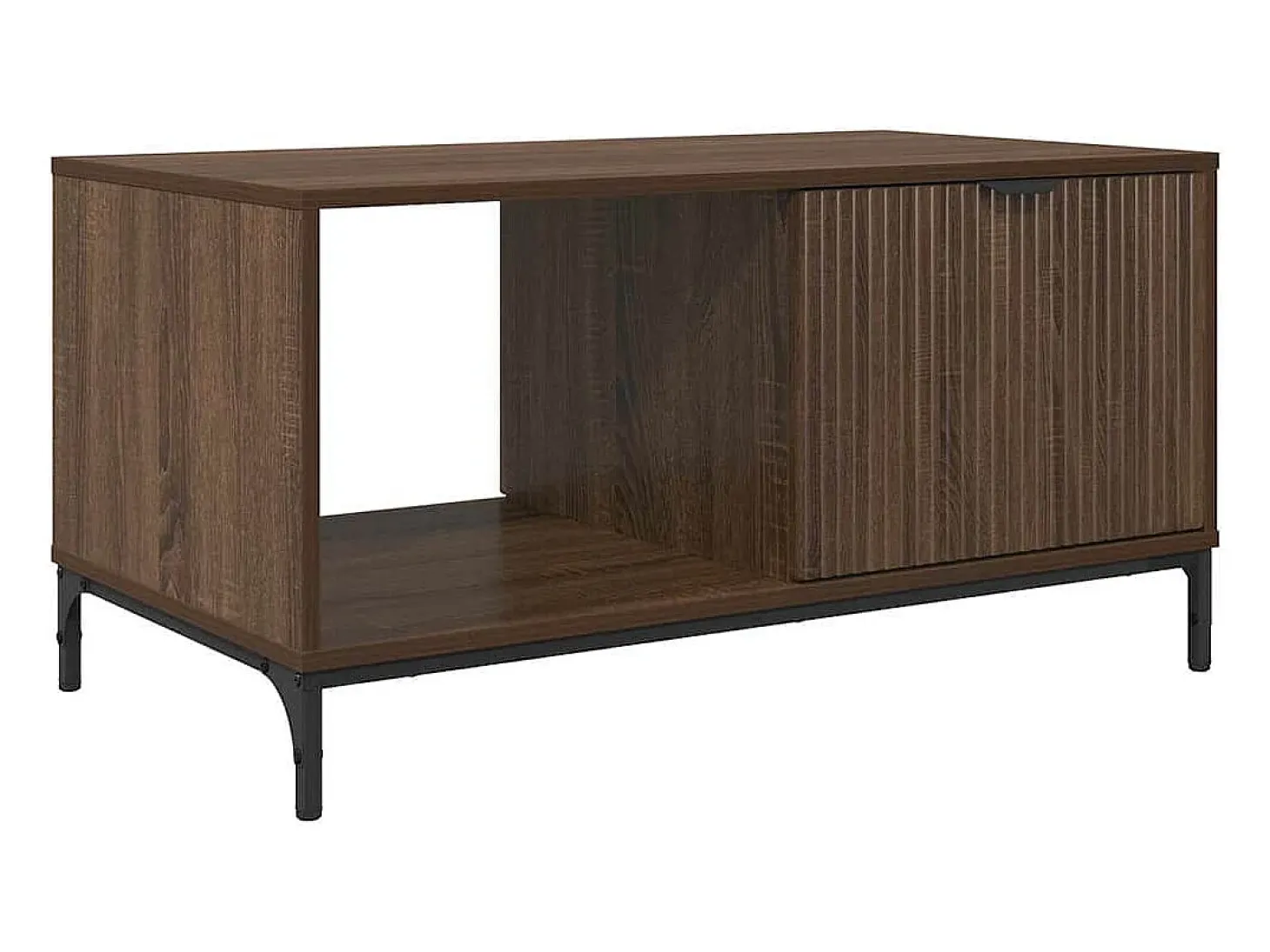 Mesa de Café Marrón roble 90 x 49 x 46 cm Madera contrachapada