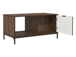 Mesa de Café Marrón roble 90 x 49 x 46 cm Madera contrachapada