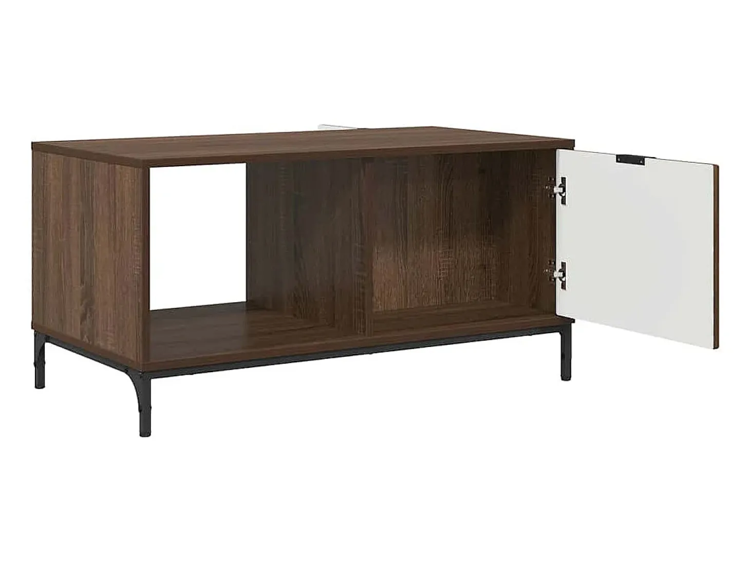Mesa de Café Marrón roble 90 x 49 x 46 cm Madera contrachapada