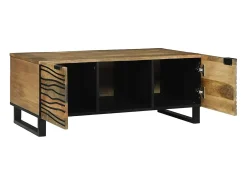 Mesa de Café Marrón y Negro 100 x 54 x 40 cm