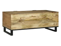Mesa de Café Marrón y Negro 100 x 54 x 40 cm