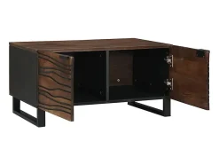 Mesa de Café Marrón y Negro 80 x 50 x 40 cm
