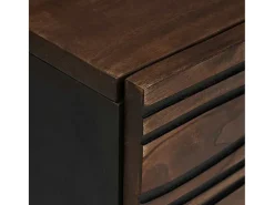 Mesa de Café Marrón y Negro 80 x 50 x 40 cm