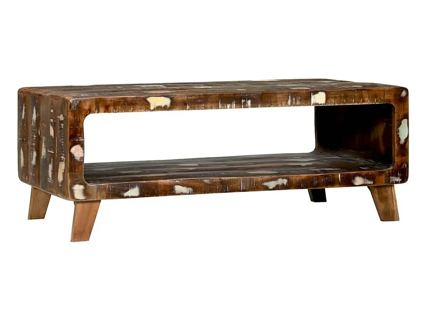 Mesa de Café Multicolor 90 x 50 x 35 cm madera maciza reciclada