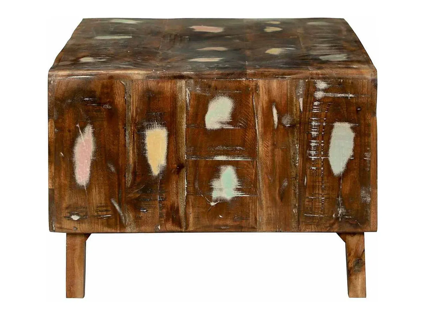 Mesa de Café Multicolor 90 x 50 x 35 cm madera maciza reciclada