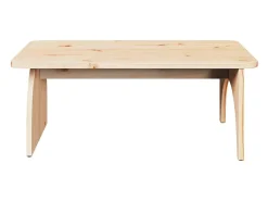 Mesa de Café Natural 80 x 50 x 31 cm Madera maciza de pino