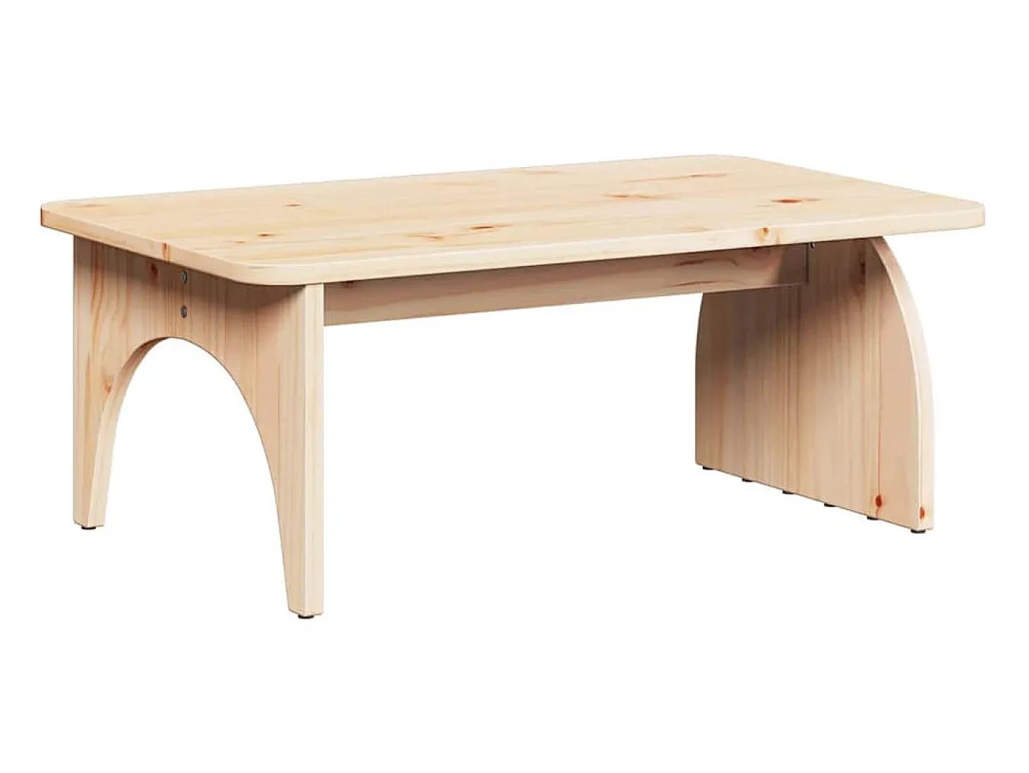 Mesa de Café Natural 80 x 50 x 31 cm Madera maciza de pino