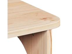 Mesa de Café Natural 80 x 50 x 31 cm Madera maciza de pino