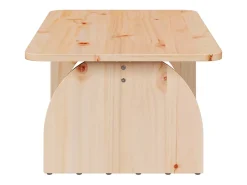 Mesa de Café Natural 80 x 50 x 31 cm Madera maciza de pino