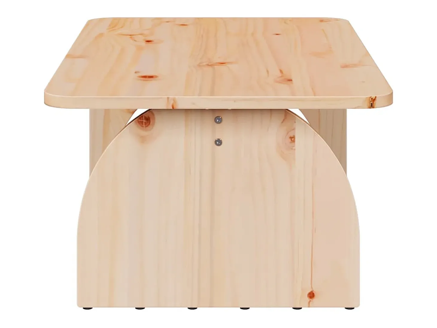 Mesa de Café Natural 80 x 50 x 31 cm Madera maciza de pino