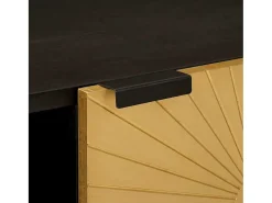 Mesa de Café Negro y dorado 80 x 50 x 40 cm