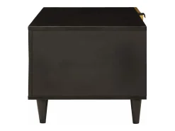 Mesa de Café Negro y dorado 80 x 50 x 40 cm