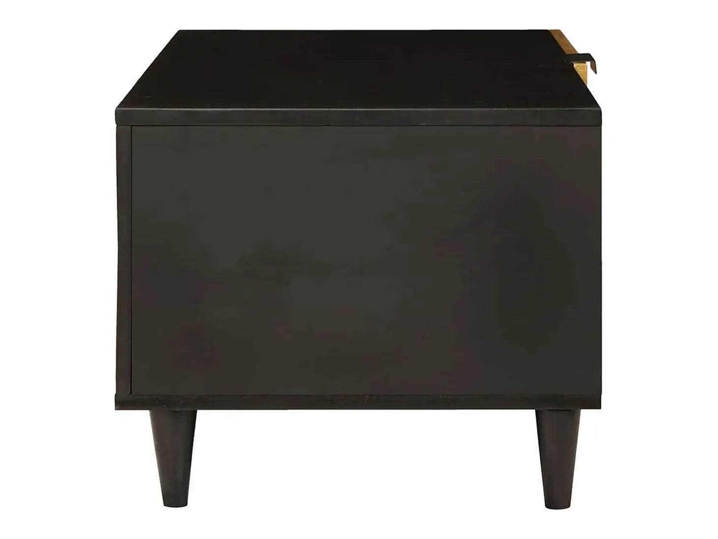 Mesa de Café Negro y dorado 80 x 50 x 40 cm