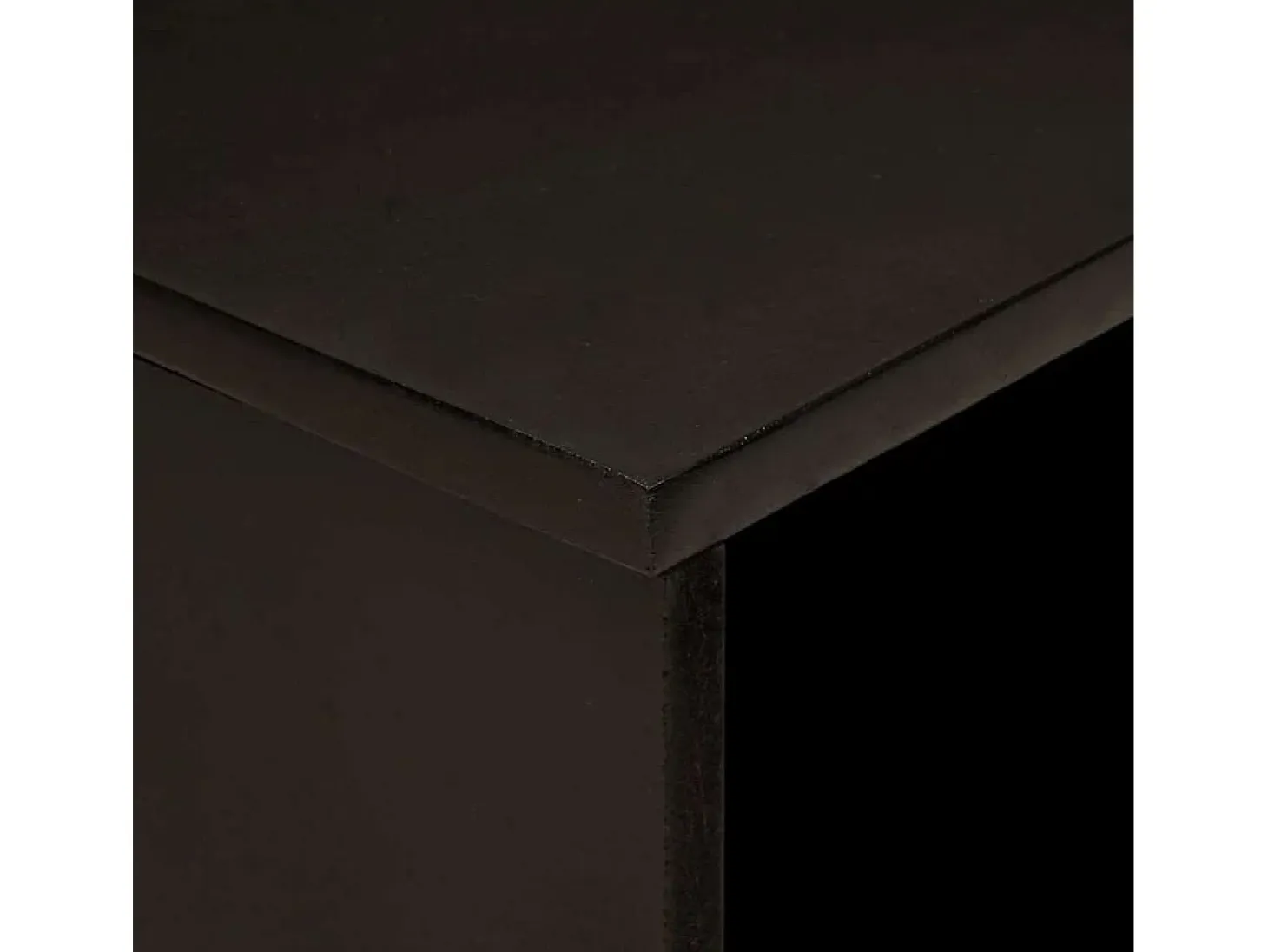 Mesa de Café Negro y dorado 80 x 50 x 40 cm