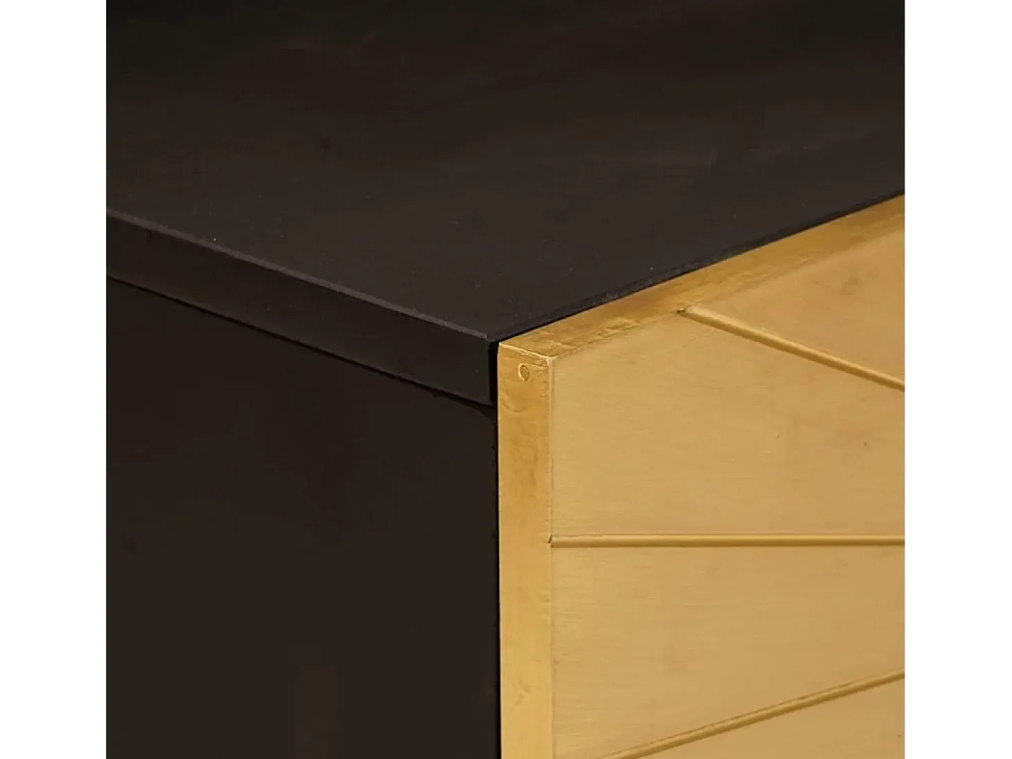 Mesa de Café Negro y dorado 100 x 54 x 40 cm