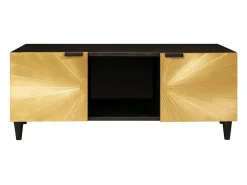 Mesa de Café Negro y dorado 100 x 54 x 40 cm
