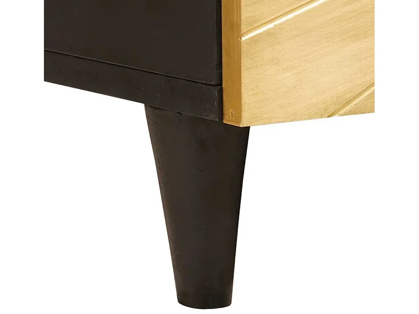 Mesa de Café Negro y dorado 100 x 54 x 40 cm