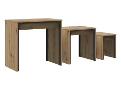 Mesa de Café Nido 3 piezas Roble artisan 60 x 35 x 56 cm