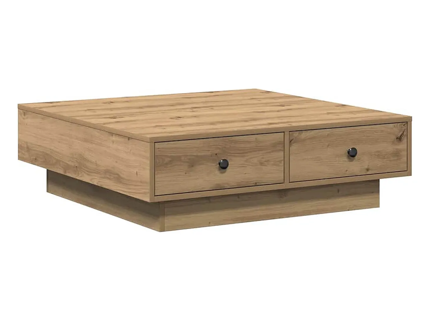Mesa de Café Roble artisan 90 x 90 x 28 cm Madera contrachapada