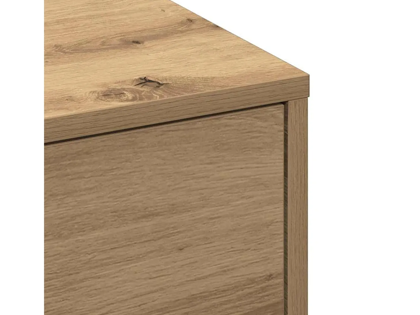 Mesa de Café Roble artisan 90 x 90 x 28 cm Madera contrachapada