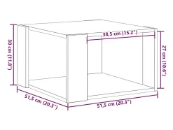 Mesa de Café Roble artisan 51.5 x 51.5 x 30 cm