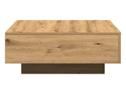 Mesa de Café Roble artisan 80 x 80 x 31 cm Madera contrachapada