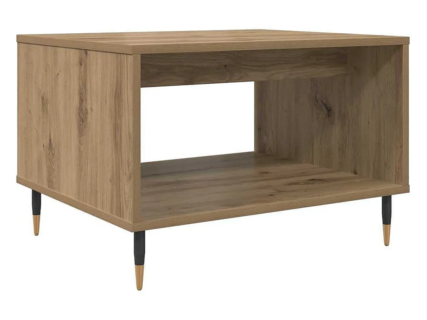 Mesa de Café Roble artisan 60 x 50 x 40 cm Madera contrachapada