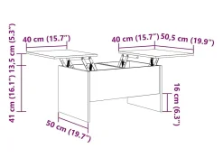 Mesa de Café Roble artisan 80 x 50.5 x 42.5 cm