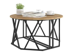 Mesa de Café Roble artisan 80 x 80 x 42 cm