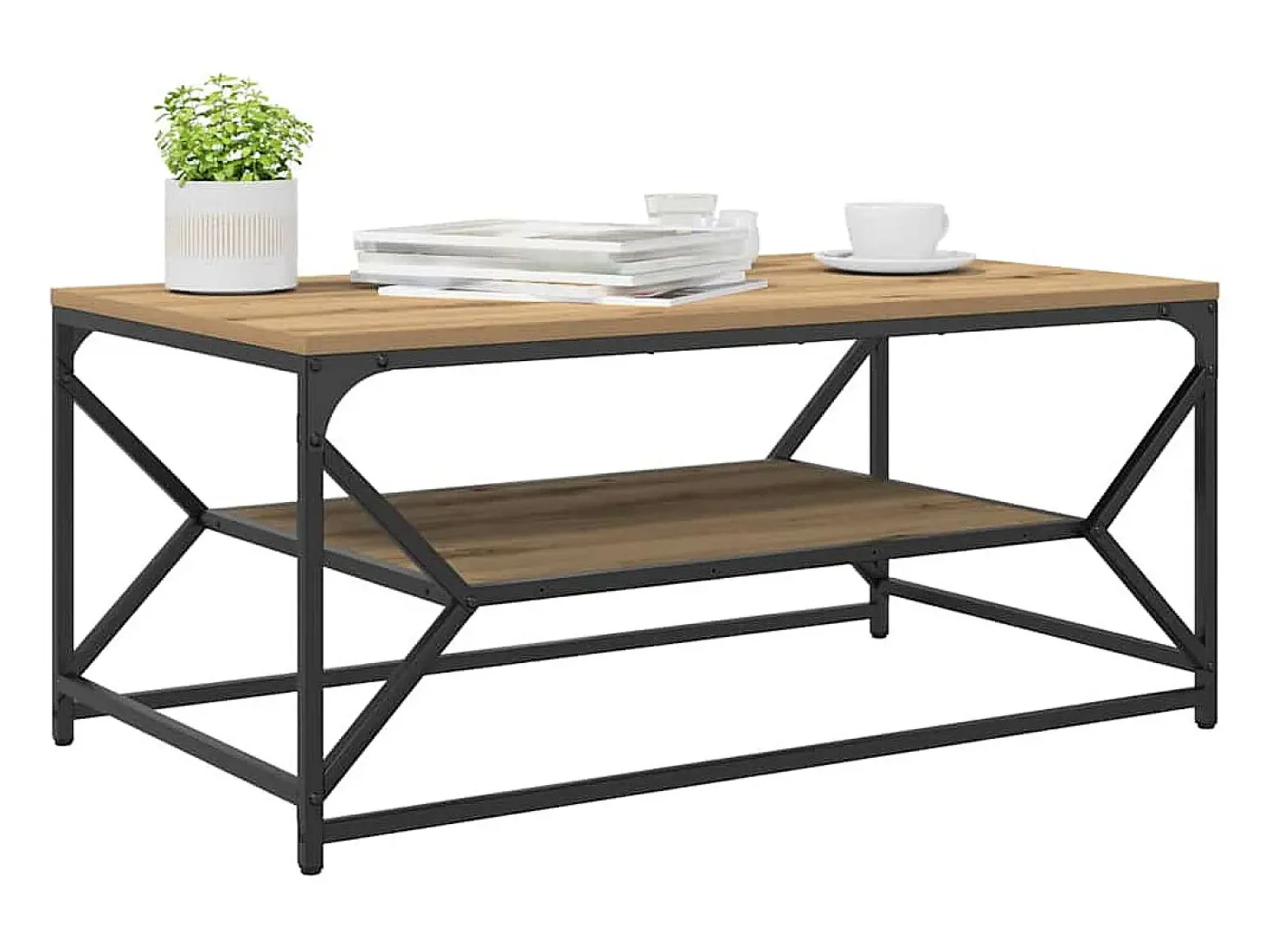 Mesa de Café Roble artisan 90 x 50 x 40 cm