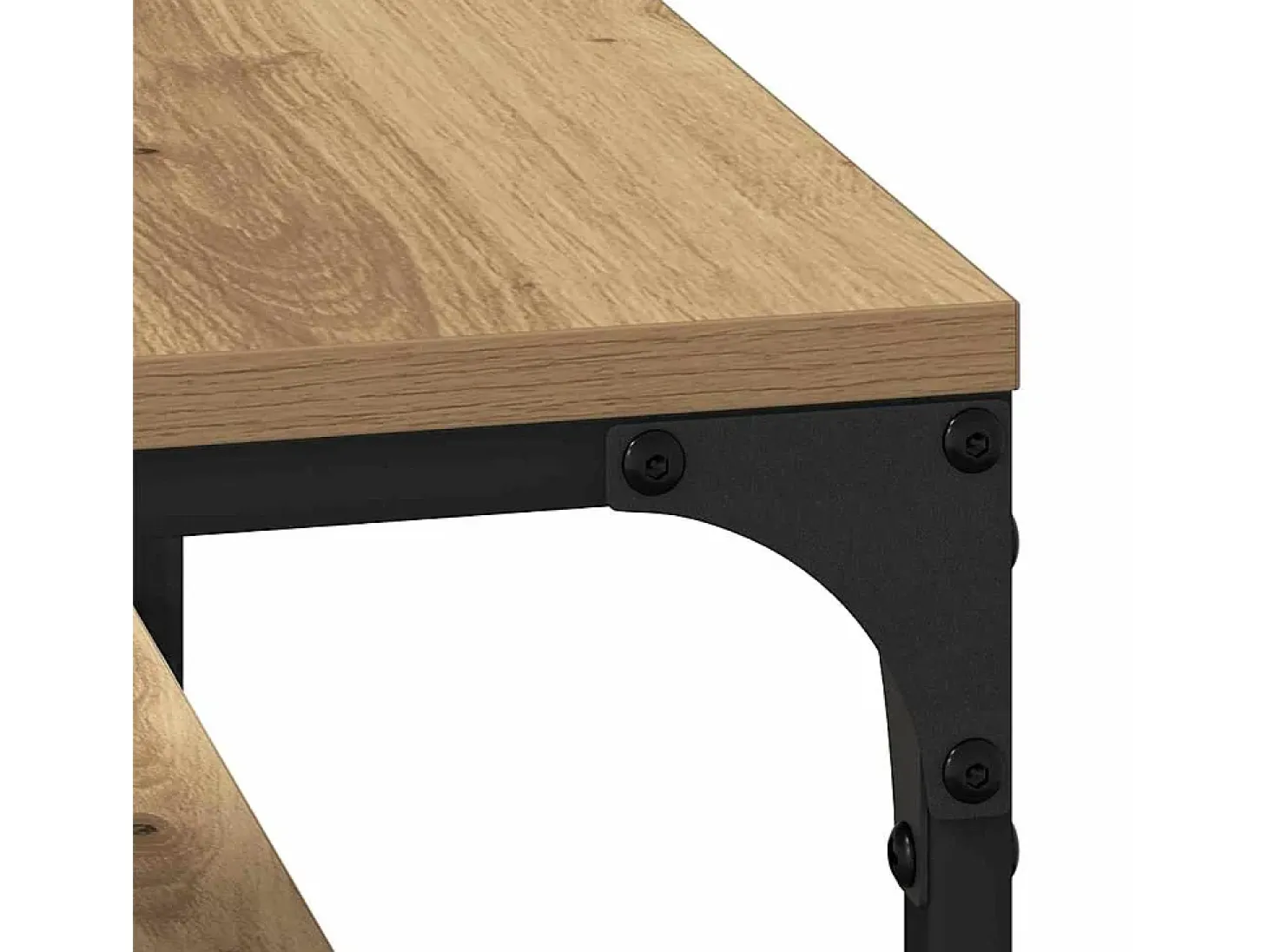 Mesa de Café Roble artisan 80 x 50 x 40 cm Madera contrachapada