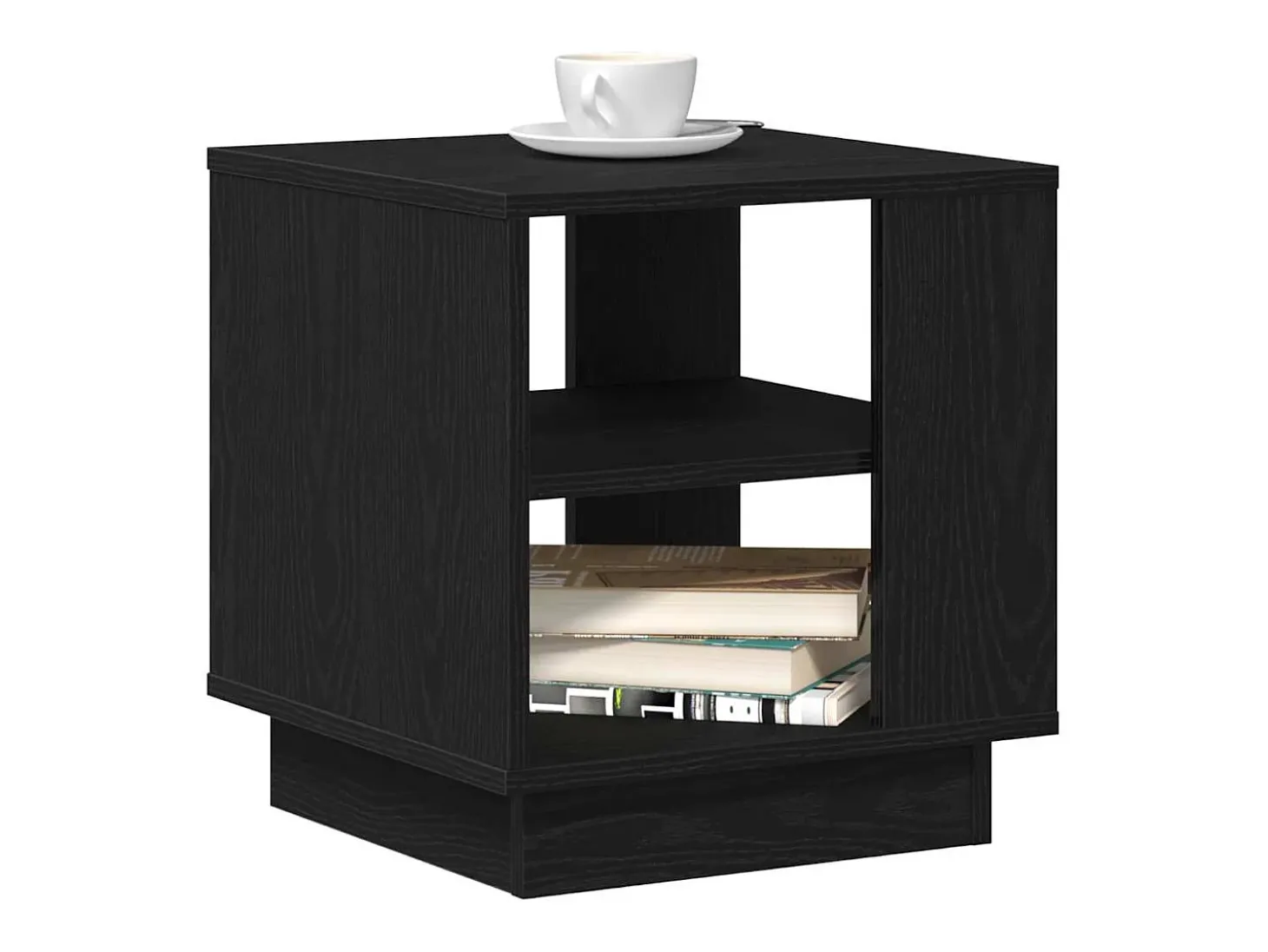 Mesa de Café Roble negro 40 x 40 x 43 cm Madera contrachapada