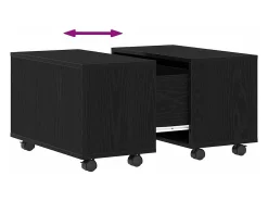 Mesa de Café Roble negro 60 x 60 x 38 cm Madera contrachapada