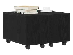Mesa de Café Roble negro 60 x 60 x 38 cm Madera contrachapada