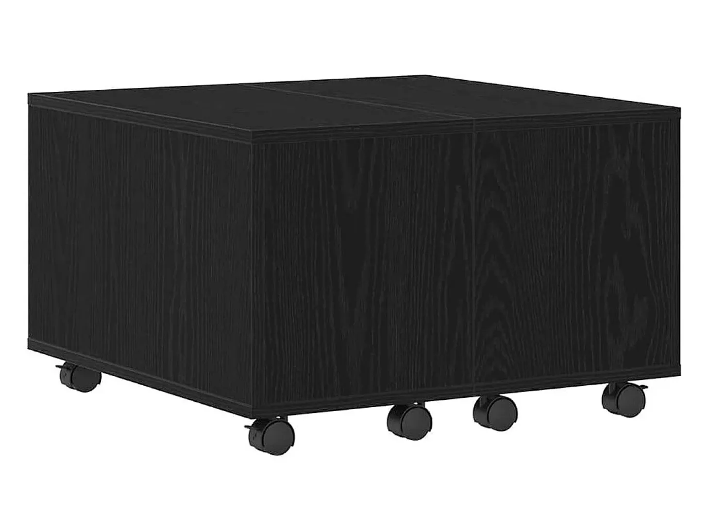 Mesa de Café Roble negro 60 x 60 x 38 cm Madera contrachapada