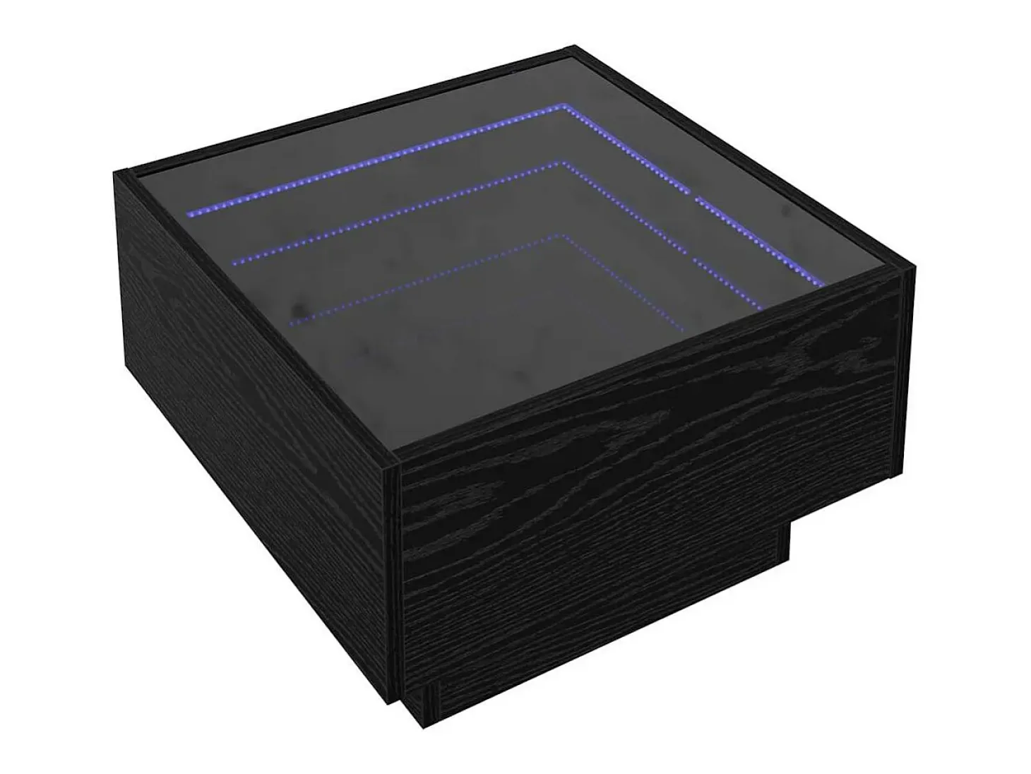Mesa de Café Roble negro 50 x 50 x 30 cm Madera contrachapada