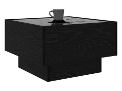 Mesa de Café Roble negro 50 x 50 x 30 cm Madera contrachapada