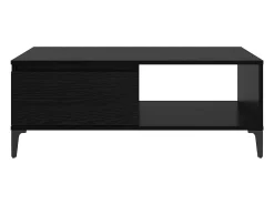 Mesa de Café Roble negro 90 x 60 x 35 cm Madera contrachapada