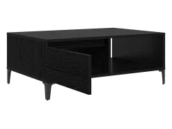 Mesa de Café Roble negro 90 x 60 x 35 cm Madera contrachapada