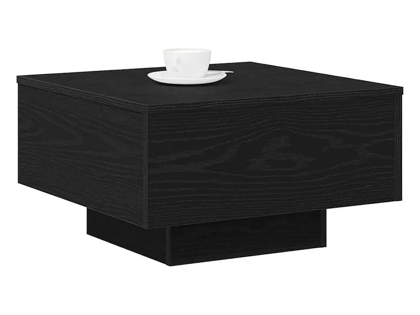 Mesa de Café Roble negro 55 x 55 x 31 cm Madera contrachapada