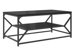 Mesa de Café Roble negro 90 x 50 x 40 cm
