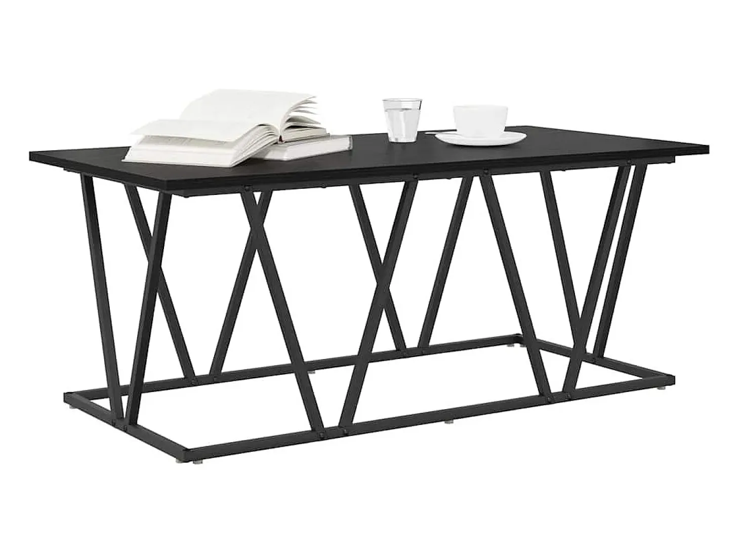 Mesa de Café Roble negro 100 x 50 x 40 cm