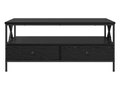 Mesa de Café Roble negro 100 x 51 x 45 cm Madera contrachapada