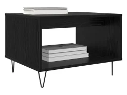 Mesa de Café Roble negro 60 x 50 x 40 cm Madera contrachapada