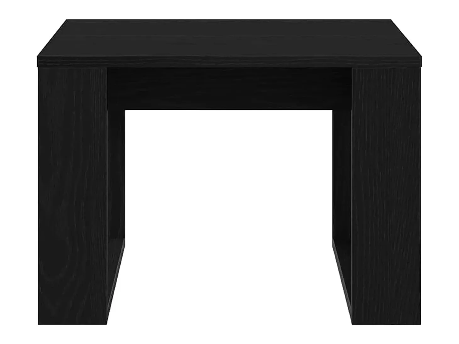 Mesa de Café Roble negro 50 x 50 x 35 cm Madera contrachapada